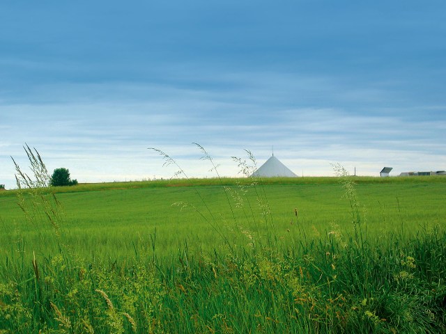 Fernansicht Biogas Strem mit Gashaube